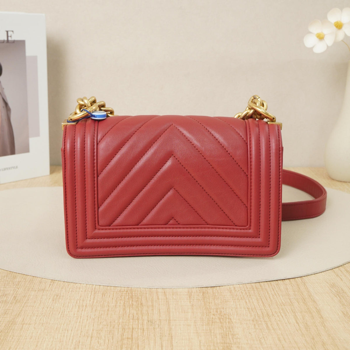 Le Boy Small Chevron Flap