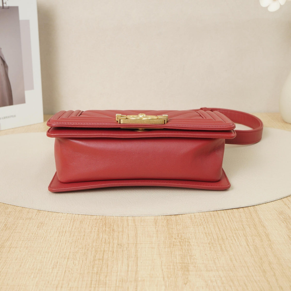 Le Boy Small Chevron Flap
