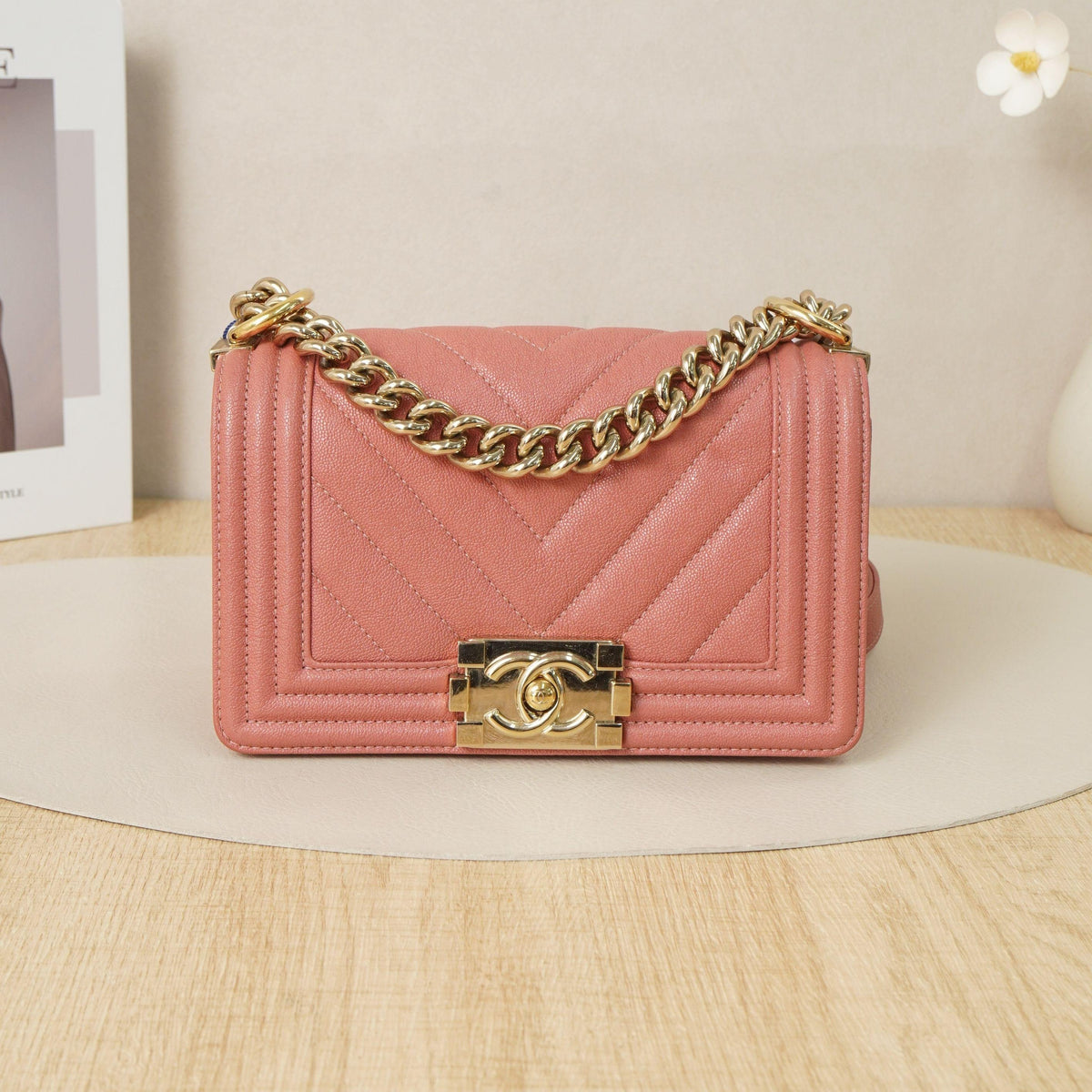 Le Boy Small Chevron Flap