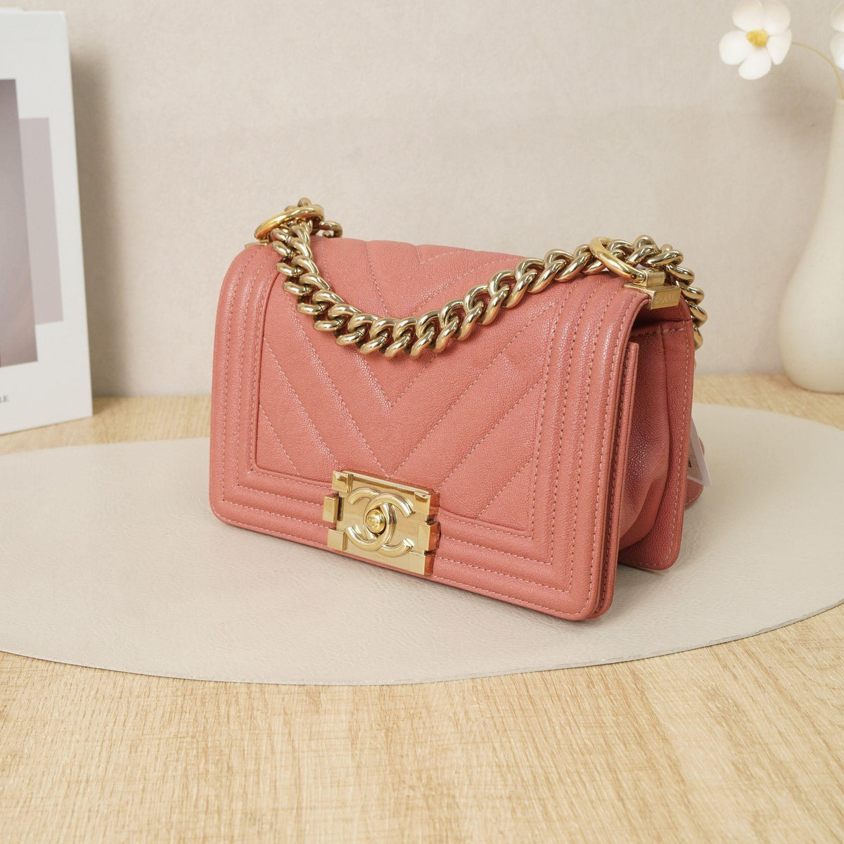 Le Boy Small Chevron Flap
