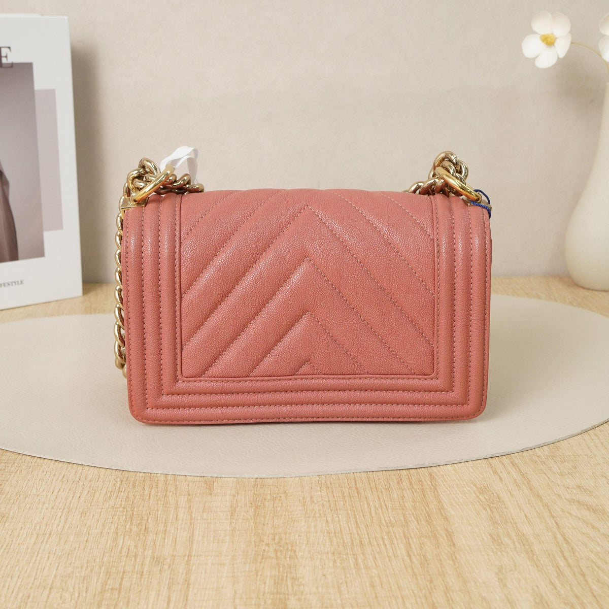 Le Boy Small Chevron Flap