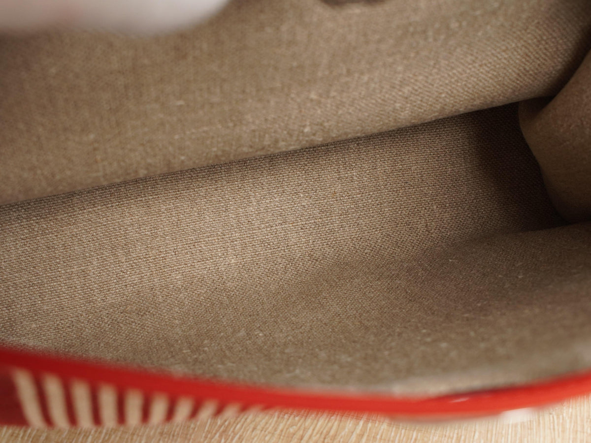 Pre-Owned Hermès Herbag 31 Red Canvas Leather Bag