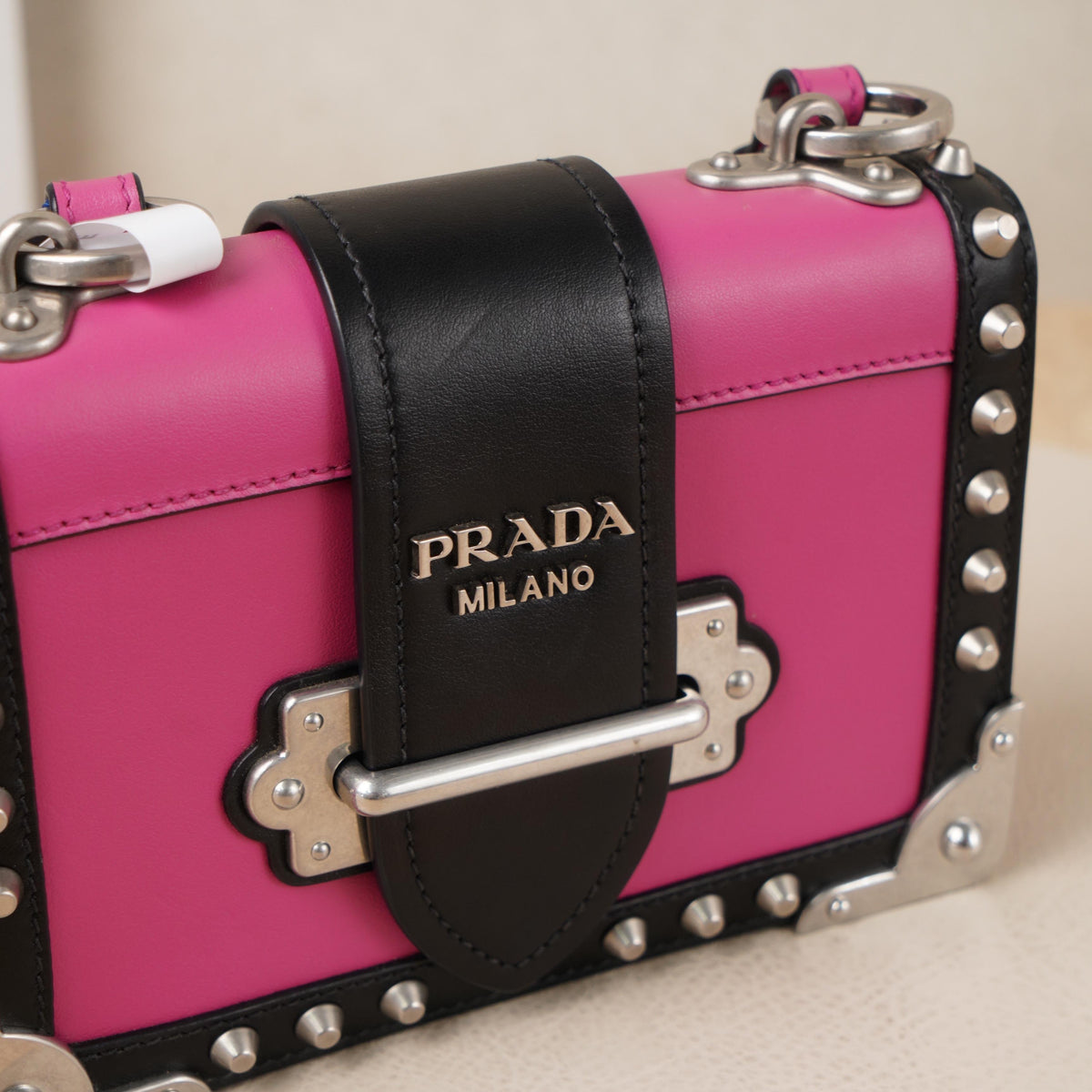 Prada Cahier Small Leather Shoulder Bag