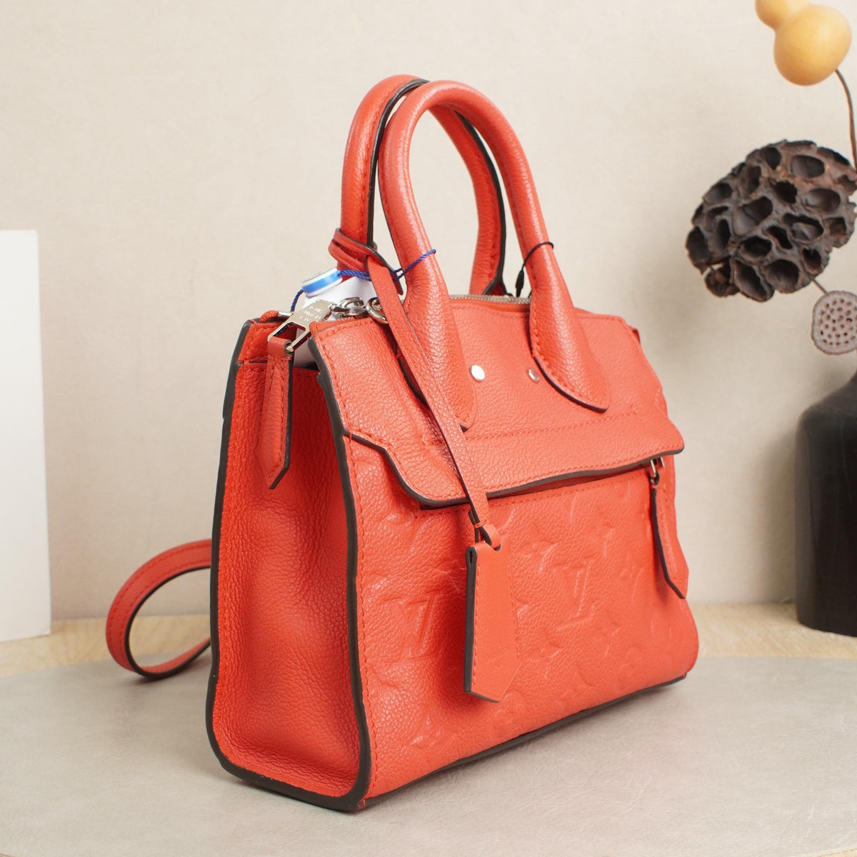 Pont Neuf Mini Monogram Empreinte Bag in Red