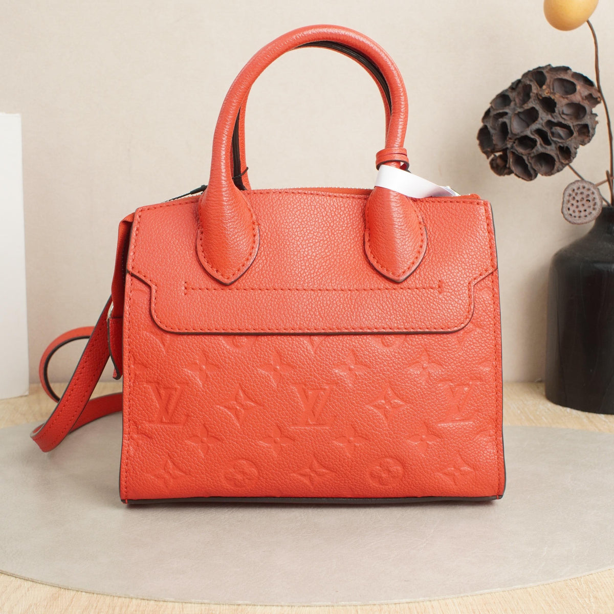 Pont Neuf Mini Monogram Empreinte Bag in Red