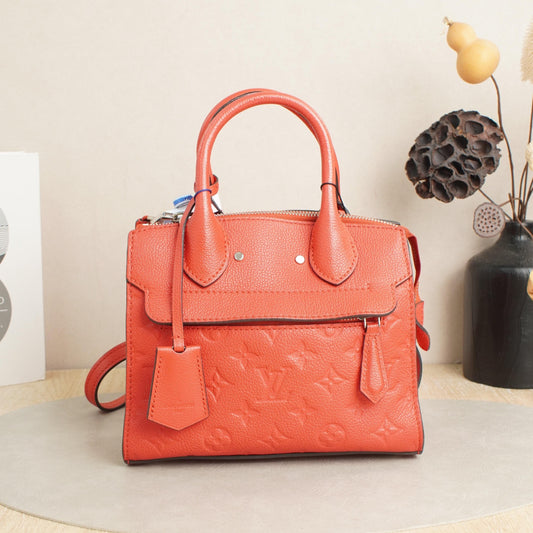 Pont Neuf Mini Monogram Empreinte Bag in Red