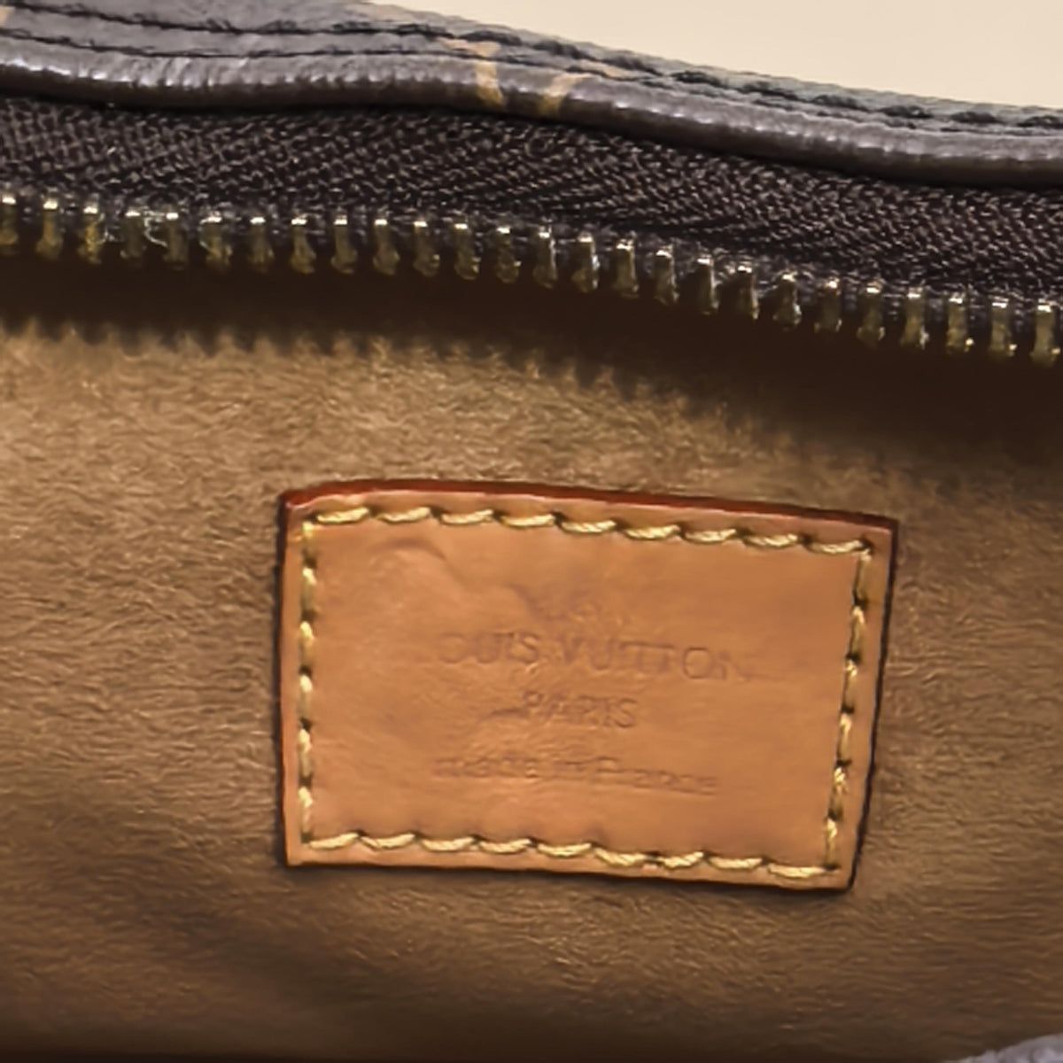Loop Monogram Leather Trim Shoulder Bag