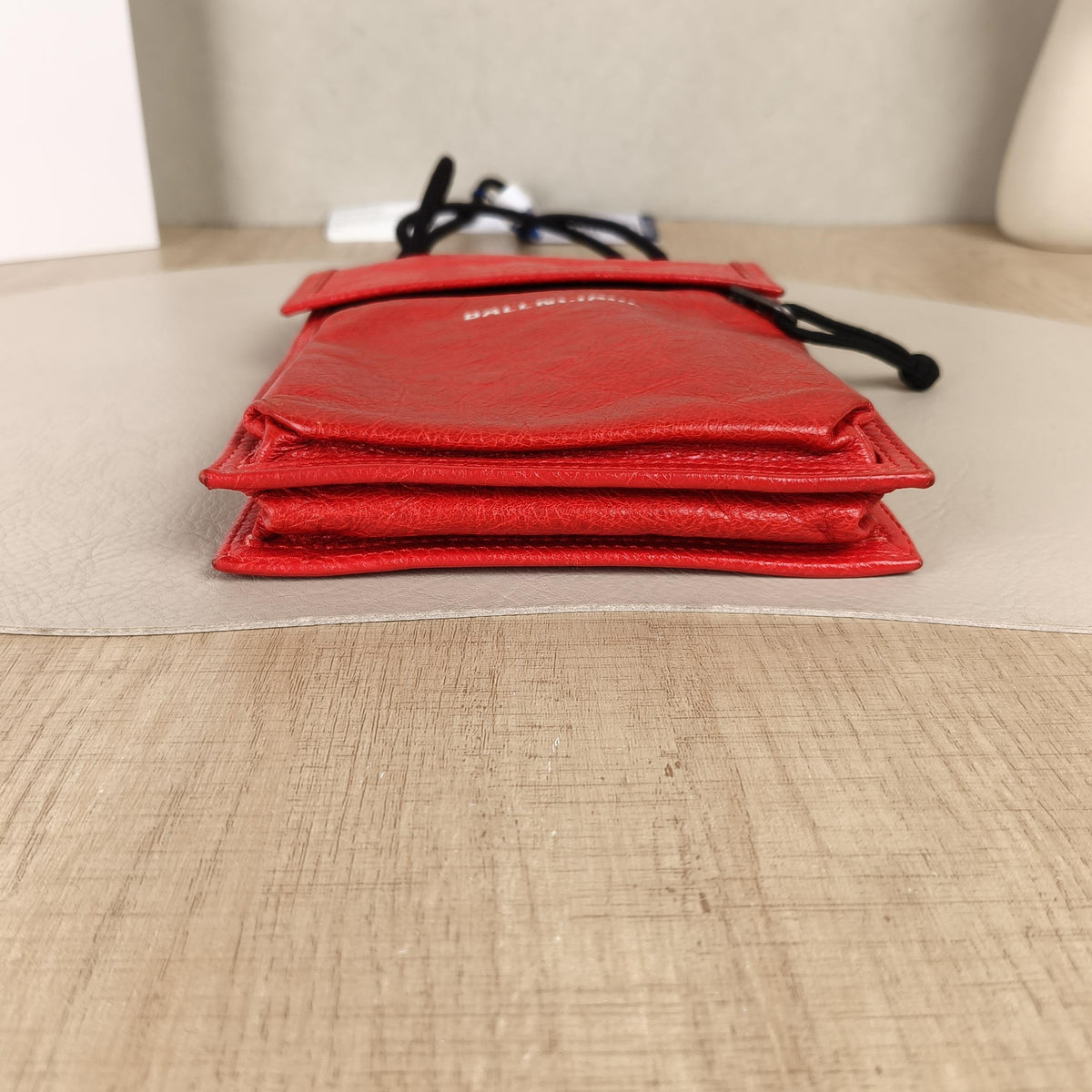 Balenciaga Logo Red Phone Crossbody Bag