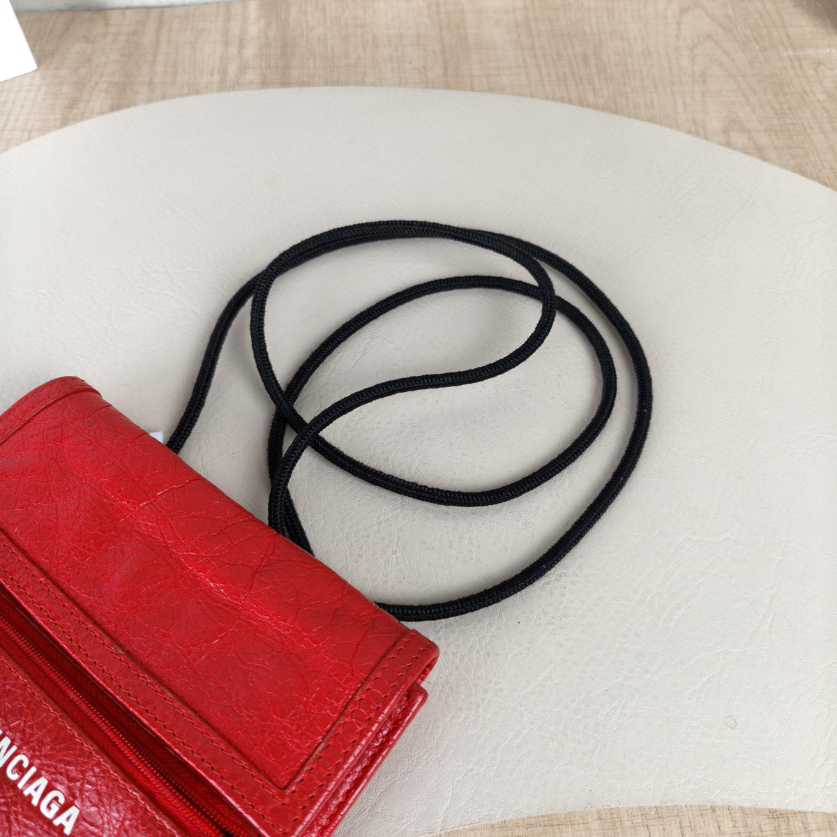 Balenciaga Logo Red Phone Crossbody Bag
