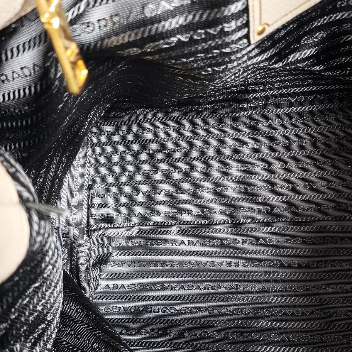 Prada Elephant Grey Vitello Daino Leather Vintage Hobo Shoulder Bag