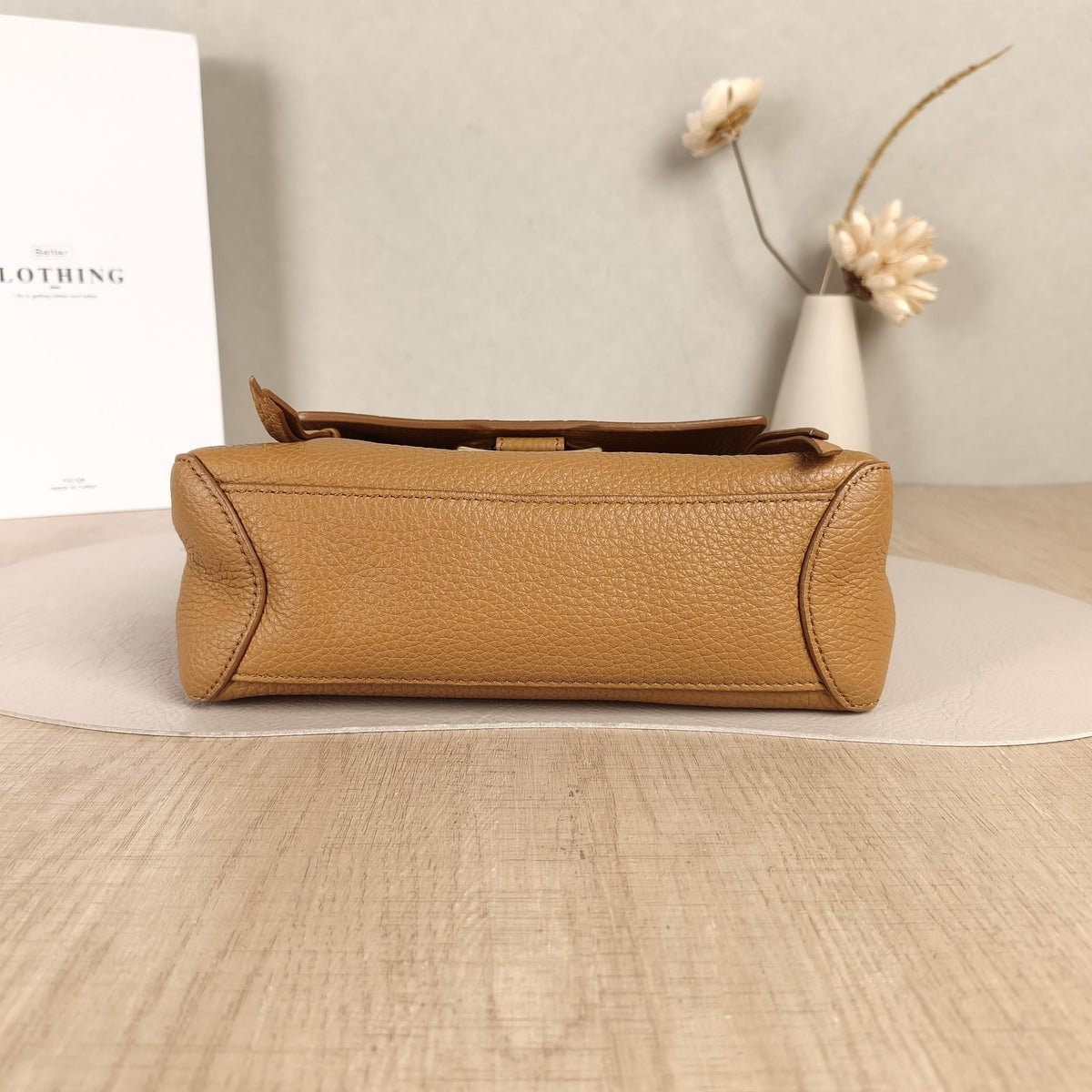 Faye Caramel Croc Embossed Crossbody Bag