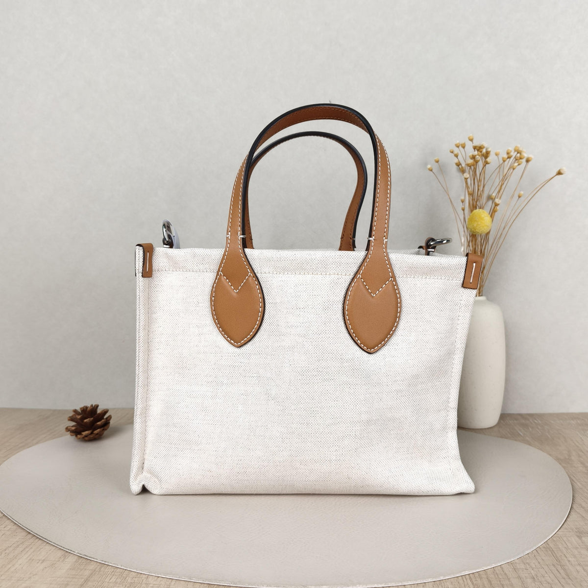 Gucci Mini Logo Tote Shoulder Bag Brown & Beige