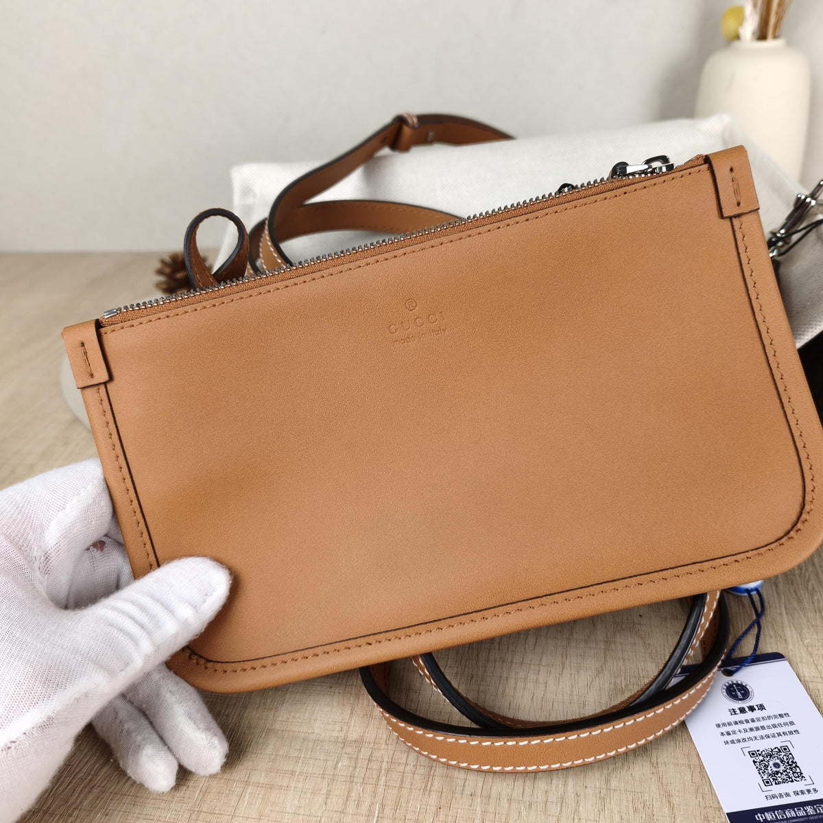 Gucci Mini Logo Tote Shoulder Bag Brown & Beige