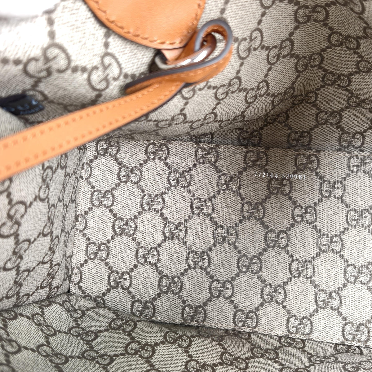Gucci Mini Logo Tote Shoulder Bag Brown & Beige