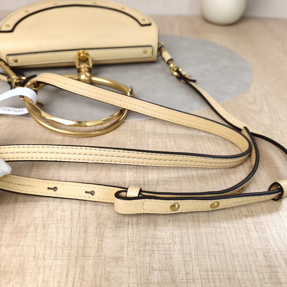 Chloé Nile Yellow Ring Handle Crossbody Bag