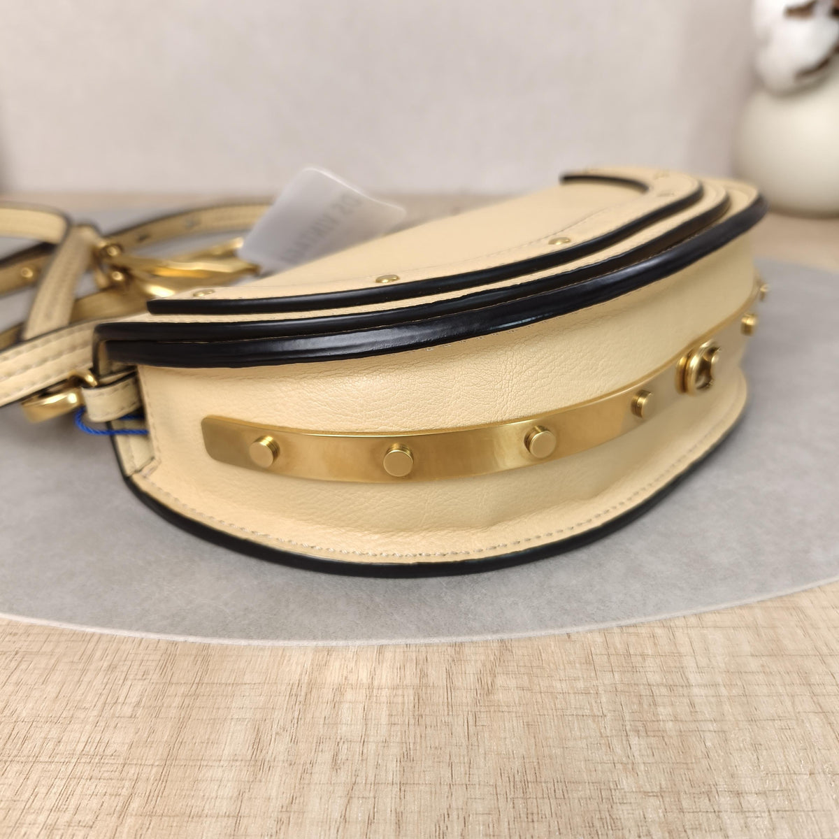Chloé Nile Yellow Ring Handle Crossbody Bag