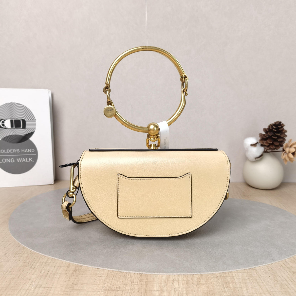 Chloé Nile Yellow Ring Handle Crossbody Bag