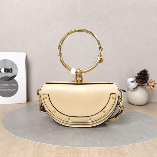 Chloé Nile Yellow Ring Handle Crossbody Bag