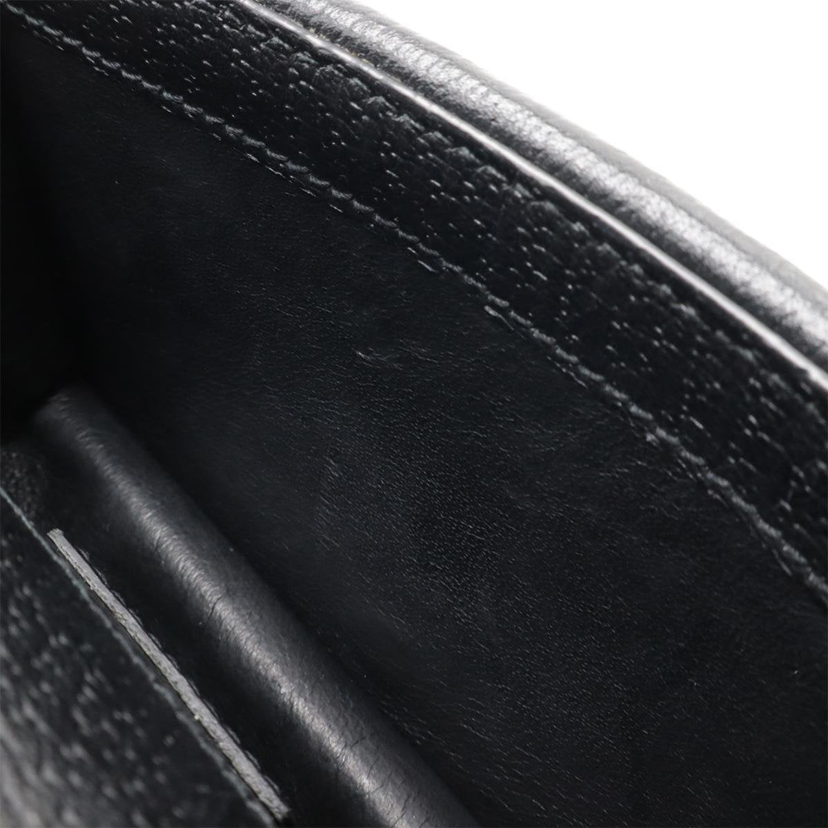 Dionysus Super Mini GG Denim Chain Crossbody Bag Black