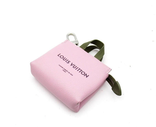 Pre-owned Louis Vuitton USA Mini Bags Mini Shopper Bag Charm Pink Leather mini bag