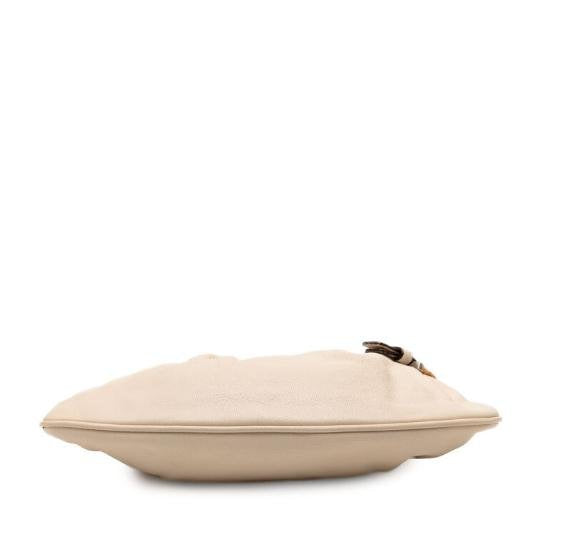 Gancini Chain Shoulder Bag in Beige