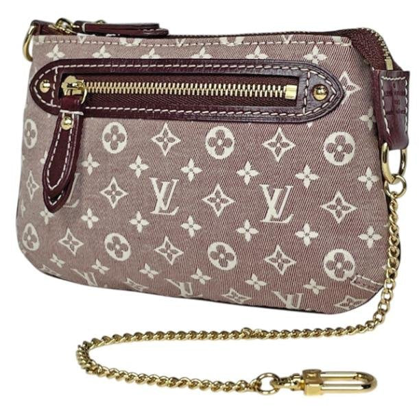 Pre-owned Louis Vuitton Denim Canvas Mini Bags Monogram Idylle Sepia Mini Pouch Accessory Bag Model M62999