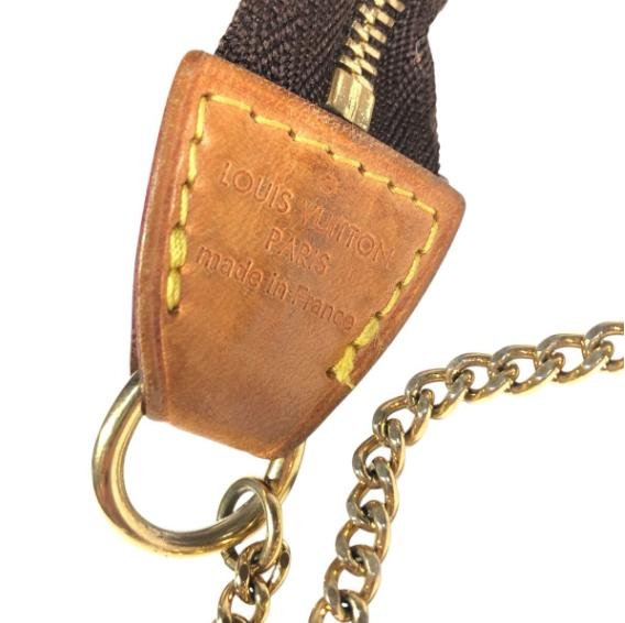 Pre-owned Louis Vuitton Coated Canvas Shoulder Bags Mini Pochette Accessoires Monogram Handbag