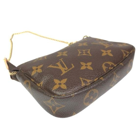 Pre-owned Louis Vuitton Coated Canvas Shoulder Bags Mini Pochette Accessoires Monogram Handbag