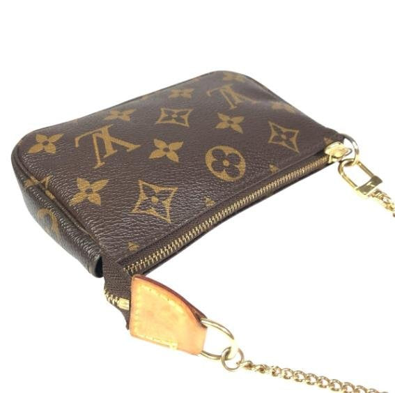 Pre-owned Louis Vuitton Coated Canvas Shoulder Bags Mini Pochette Accessoires Monogram Handbag