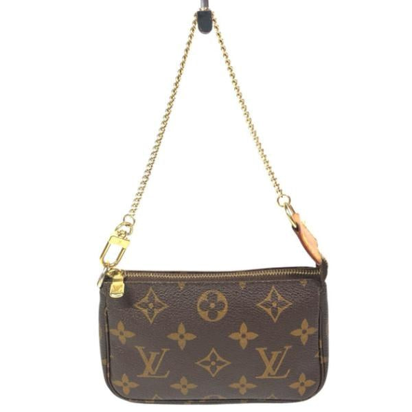 Pre-owned Louis Vuitton Coated Canvas Shoulder Bags Mini Pochette Accessoires Monogram Handbag