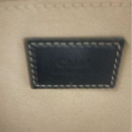 Pre-owned Chloé Fabric Mini Bags Off White Linen Logo Strap Mini Handheld Tote Bag