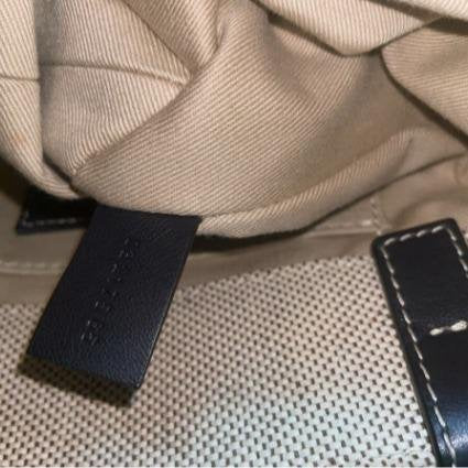 Pre-owned Chloé Fabric Mini Bags Off White Linen Logo Strap Mini Handheld Tote Bag