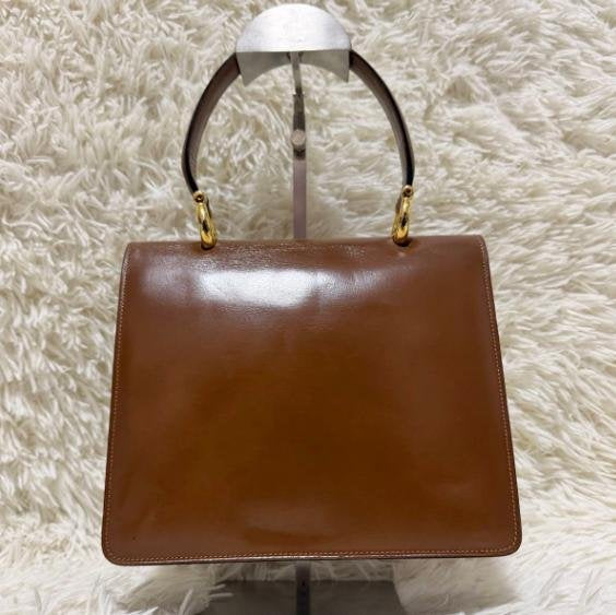 Celine Vintage Horsebit Series Brown Smooth Flap Top Handle Handbag