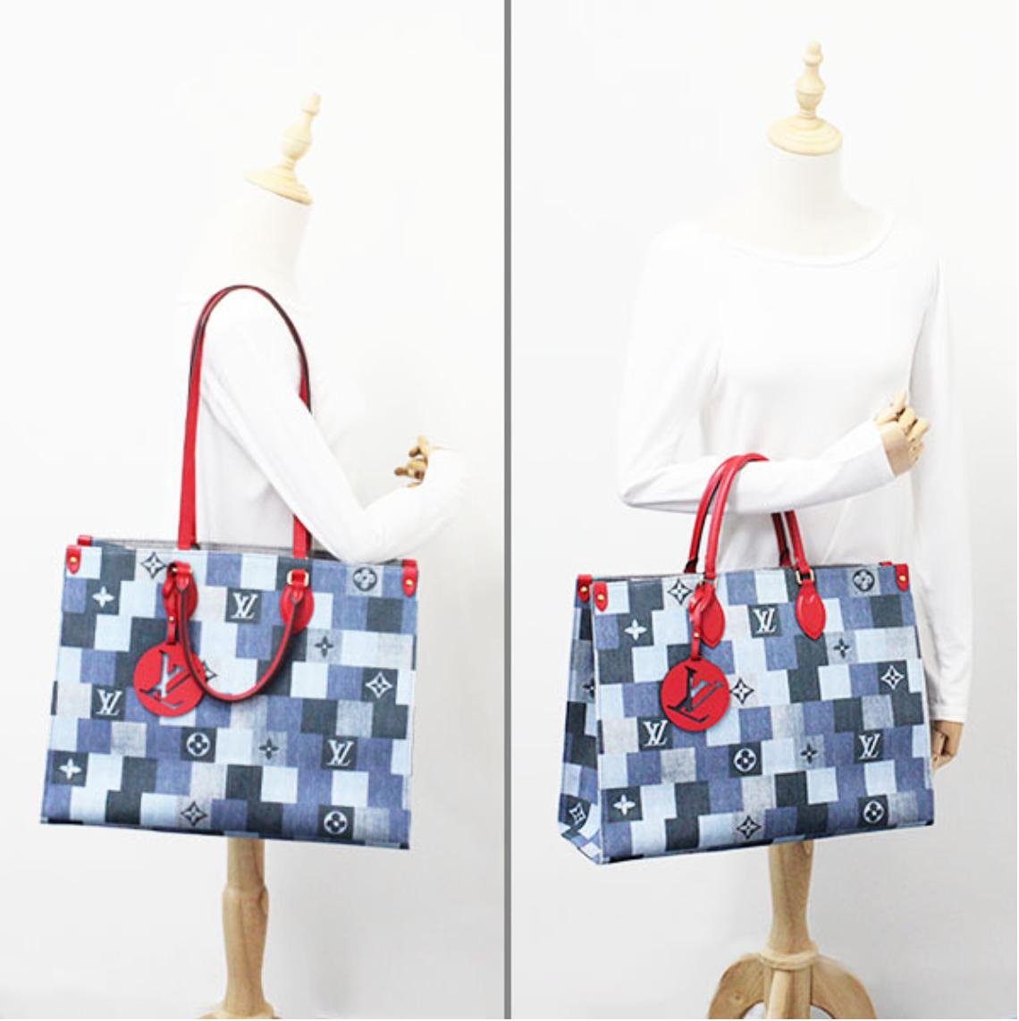 Blue Monogram Damier Onthego GM Tote Bag