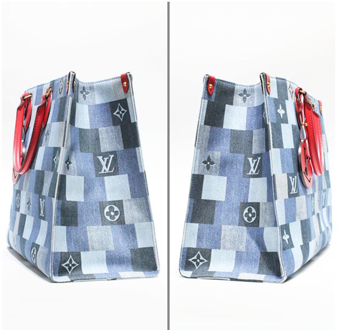 Blue Monogram Damier Onthego GM Tote Bag