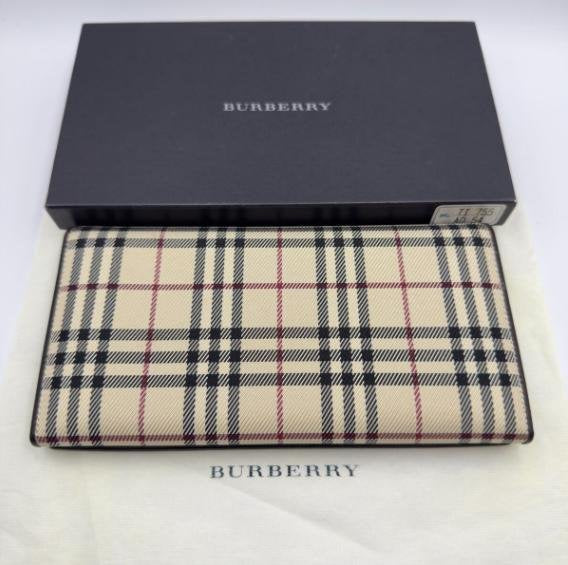 Vintage Check Long Bifold Wallet