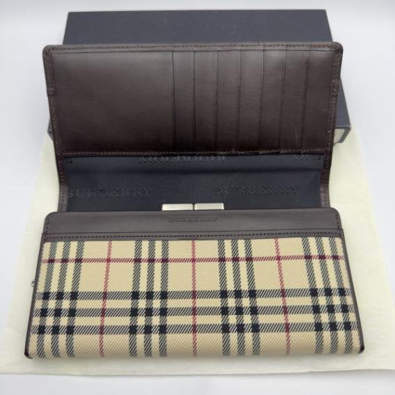 Vintage Check Long Bifold Wallet