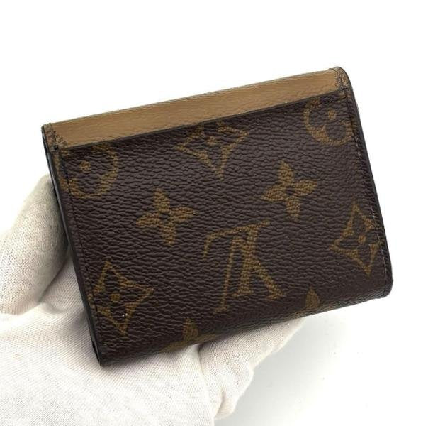 Monogram Reverse Envelope Style Snap Short Wallet