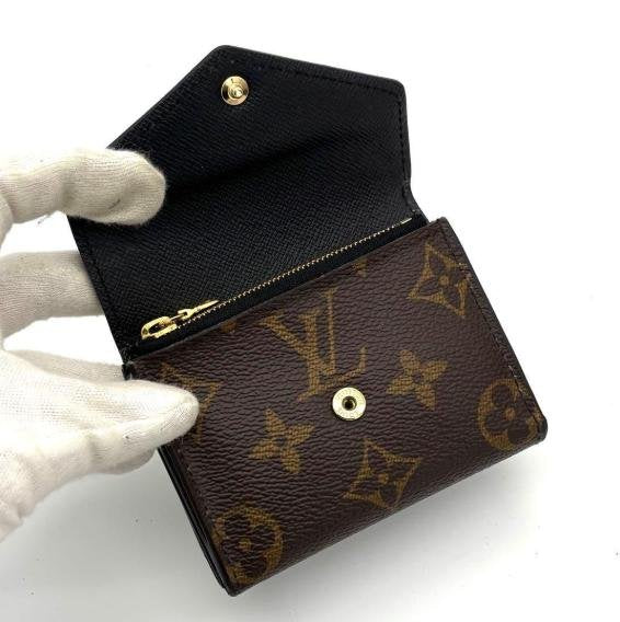 Monogram Reverse Envelope Style Snap Short Wallet