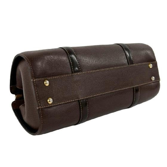 Burberry Brown Leather Cylinder Barrel Handbag