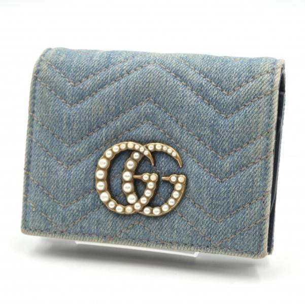 GG Marmont Pearl GG Short Folding Wallet