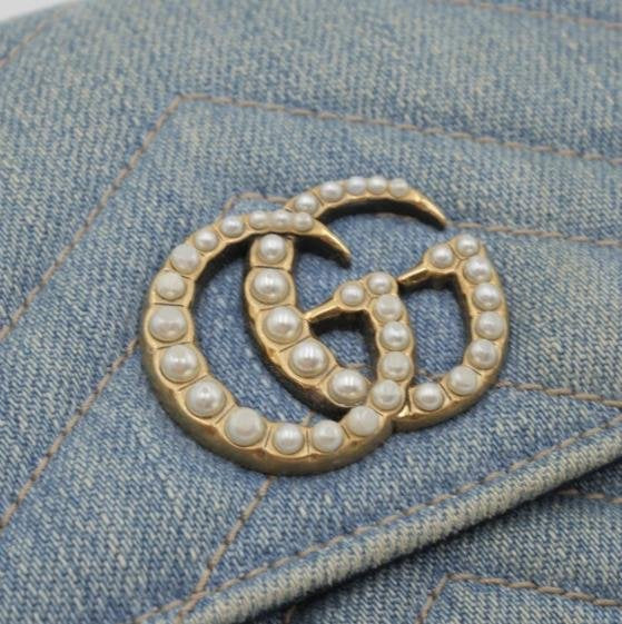 GG Marmont Pearl GG Long Flap Wallet