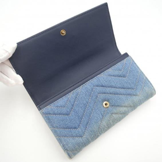 GG Marmont Pearl GG Long Flap Wallet