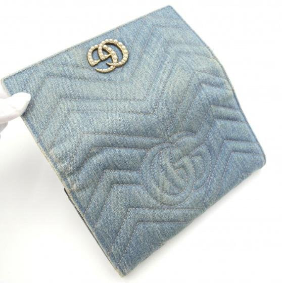 GG Marmont Pearl GG Long Flap Wallet