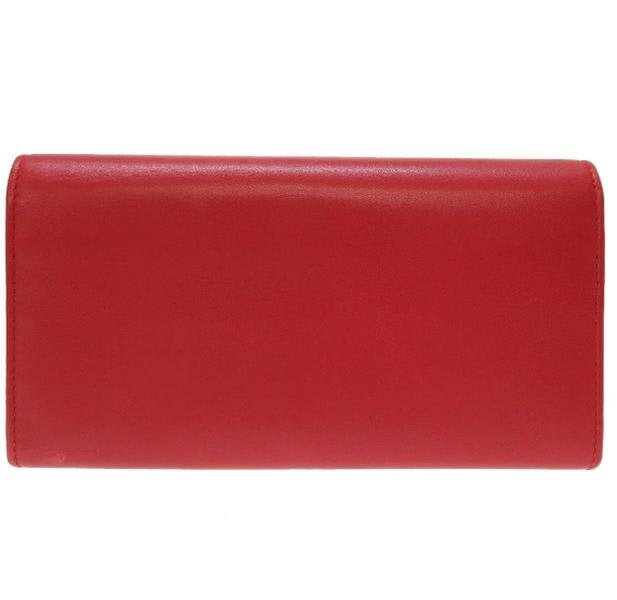 Gucci Embossed Large GG Red Long Flap Wallet