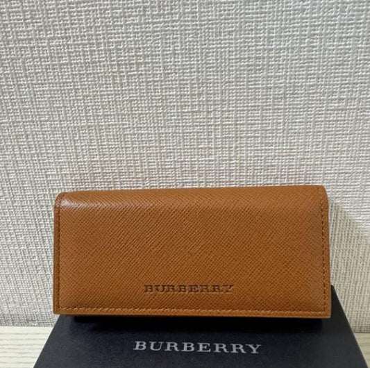 Burberry Brown Saffiano Eyeglasses Case