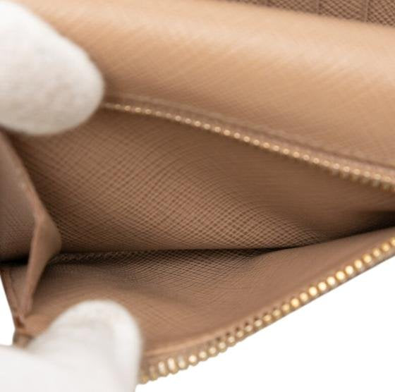 Prada Nude Saffiano Envelope Short Wallet