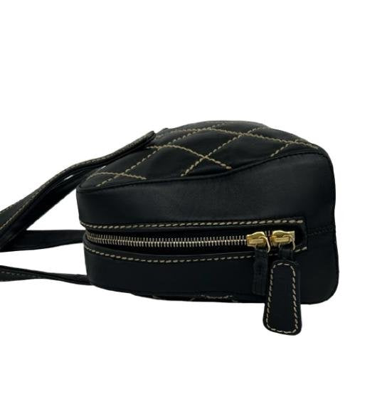 Chanel Stitched Diamond Quilt Boston Handbag