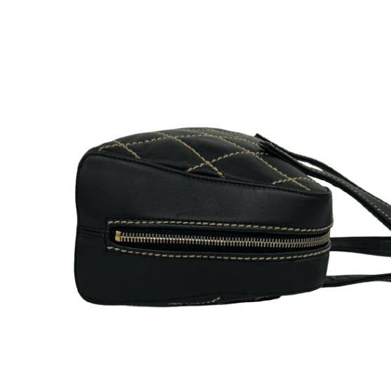 Chanel Stitched Diamond Quilt Boston Handbag