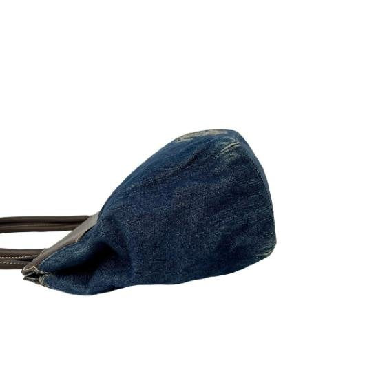 Chanel Blue Leather Trim CC Handbag